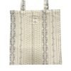 Digital Floral-striped Tote Bag