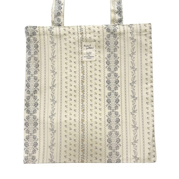 Digital Floral-striped Tote Bag