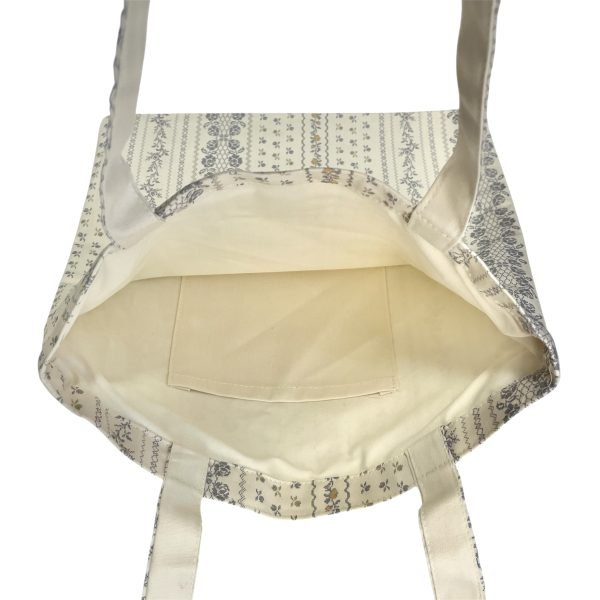 Digital Floral-striped Tote Bag